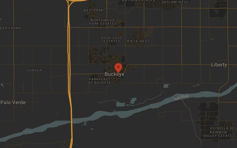 Local area road map for Buckeye Personal Injury Attorneys