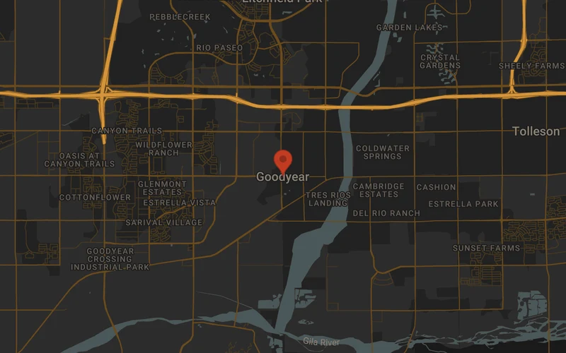 Local area road map for Goodyear Personal Injury Attorneys