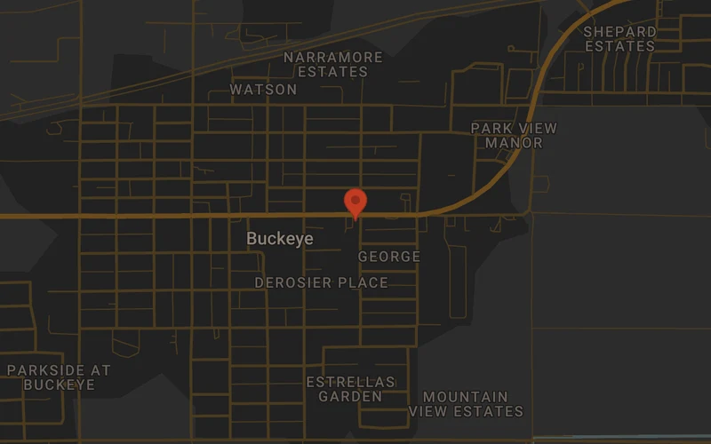 Map showing Buckeye HQ location