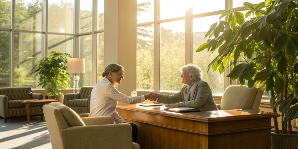 Buckeye elder abuse attorney supports senior client.