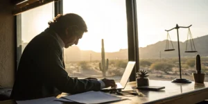 Lawyer reviewing insurance bad faith claim.