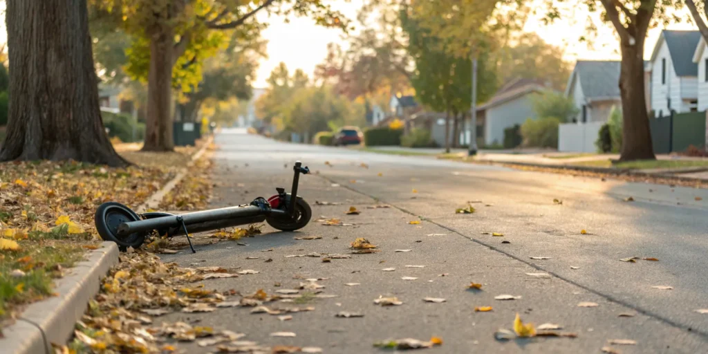 E-scooter accident scene.