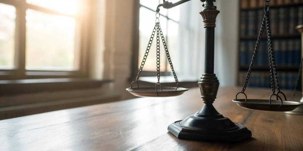 Product liability attorney. Scales of justice. Legal representation.