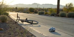 Aftermath of a bicycle accident in Buckeye requiring a personal injury lawyer.