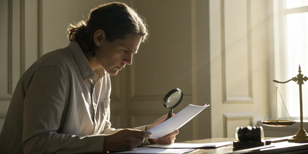 A person reviews legal documents to learn how to file a product liability claim.