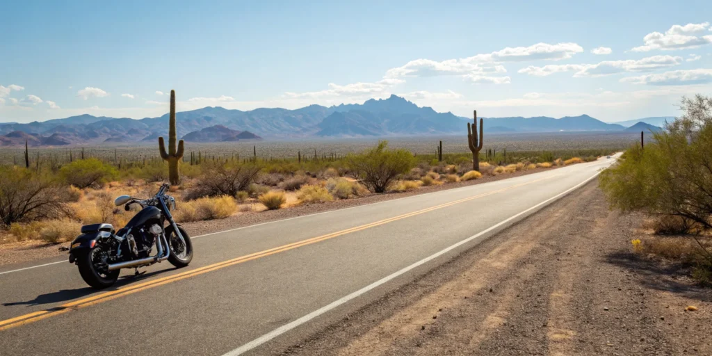 Motorcycle accident compensation for a rider on a desert highway in Buckeye.