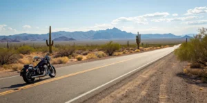 Motorcycle accident compensation for a rider on a desert highway in Buckeye.