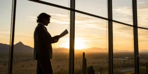 Top car accident attorney in Buckeye working on a personal injury claim for a client.