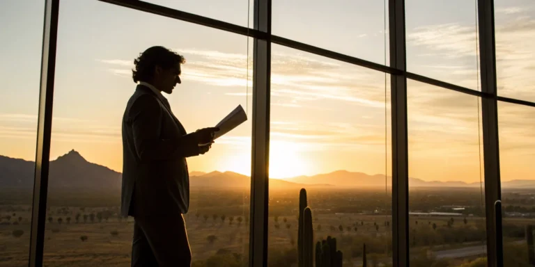 Top car accident attorney in Buckeye working on a personal injury claim for a client.