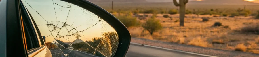 Buckeye, Arizona rideshare accident damage.